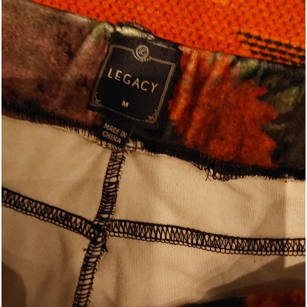 LEGACY Floral Patterned Women's Velvet Skinny Pants Pockets. Size Medium - Picture 7 of 7